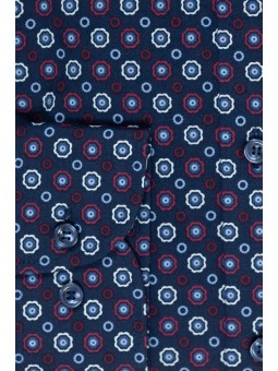 Chemise imprimé bleu KENT 7212-37 Marvelis MARVELIS