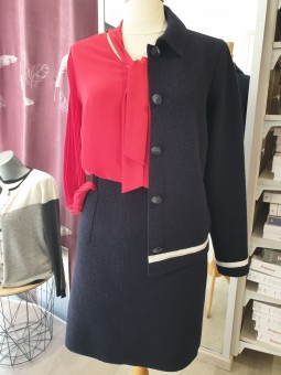 Jupe en laine AZILIZE ROYAL MER ROYAL MER