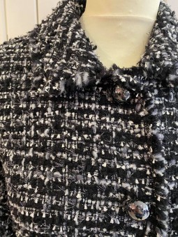 Manteau chiné noir 324615 Rofa