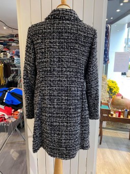 Manteau chiné noir 324615 Rofa