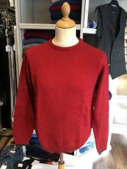 Pull rouge en maille 7156 Guy de Bérac GUY DE BERAC