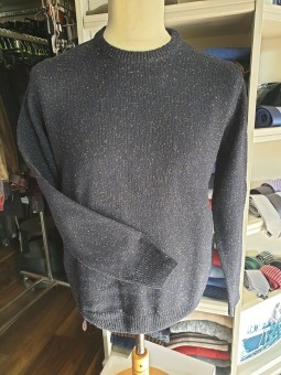 PULL uni bleu chiné 3035 Guy de Berac GUY DE BERAC