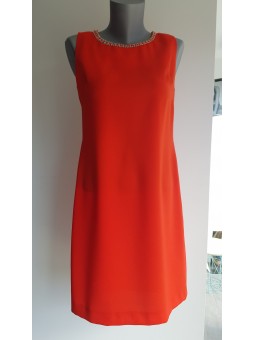 Robe col chainette orange GCR37 Eva Kayan EVA KAYAN