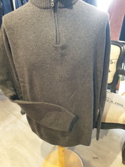 Pull en laine col ZIP 715815 Guy de Bérac GUY DE BERAC