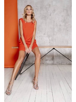 Robe col chainette orange GCR37 Eva Kayan EVA KAYAN