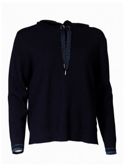 Pull en maille esprit sweat marine 890410 Concept K CONCEPT K