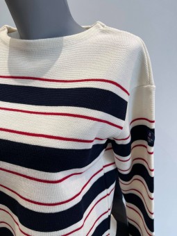Pull rayé marine rouge ecru FLEURIANE Royal Mer ROYAL MER