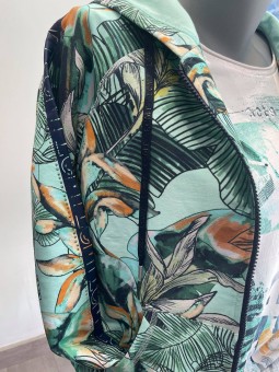 Gilet capuche imprimé 623221 LECOMTE RABE