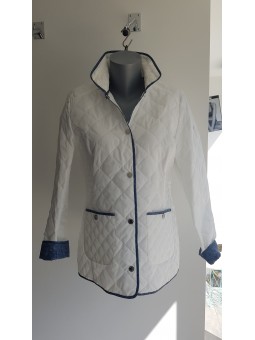 Blouson matelassé blanc 180016 CONCEPT K