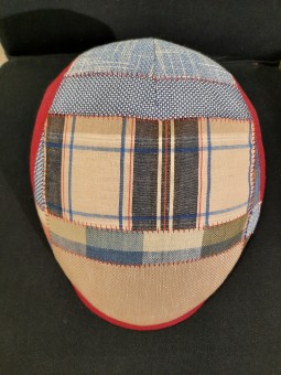 CASQUETTE HOMME EN LIN, PATCHWORK 9053G