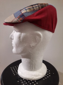 CASQUETTE HOMME EN LIN, PATCHWORK 9053G