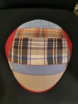 CASQUETTE HOMME EN LIN, PATCHWORK 9053G