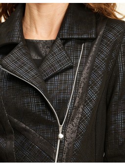 Veste chic noire et bleue 4781 Christine Laure Christine Laure