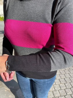 Pull gris imprimé 6325 Marble MARBLE