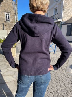 Pull en maille esprit sweat marine 890410 Concept K CONCEPT K
