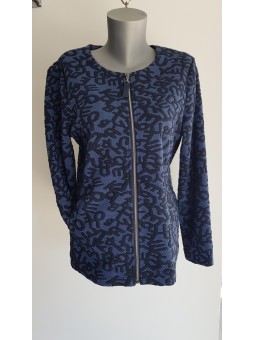 Vest zip imprimé bleu 512221 Rabe RABE