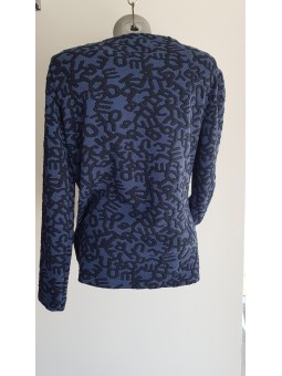 Vest zip imprimé bleu 512221 Rabe RABE