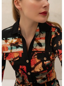 Chemisier imprimé ZULMA Tintastyle Tinta Style