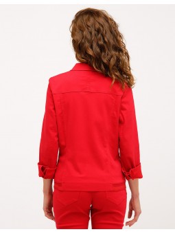 Veste rouge coton stretch D0256 Christine Laure Christine Laure
