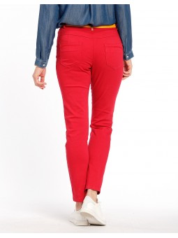 PANTALON 7/8ème rouge D0257 Christine Laure Christine Laure