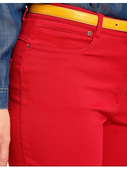PANTALON 7/8ème rouge D0257 Christine Laure Christine Laure