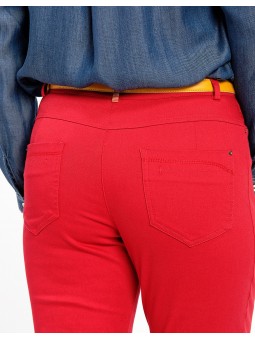 PANTALON 7/8ème rouge D0257 Christine Laure Christine Laure