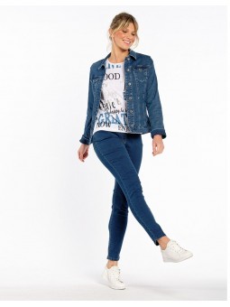 Jean 7/8e bleu brut D0022 Christine Laure Christine Laure