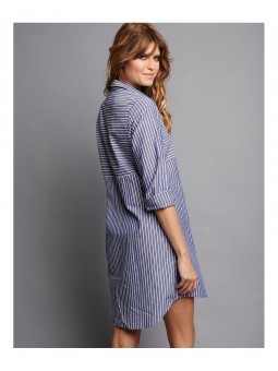 Robe Ramatuelle en lin bleu 620602