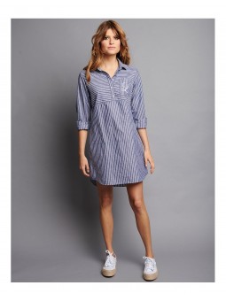 Robe Ramatuelle en lin bleu 620602
