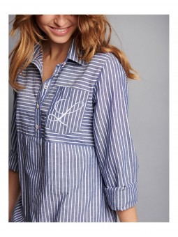 Robe Ramatuelle en lin bleu 620602