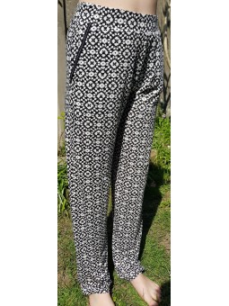 Pantalon imprimé taille élastique 22165 Janira JANIRA