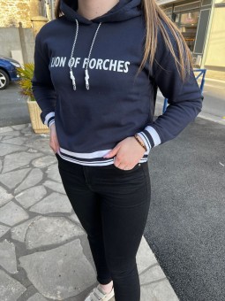 Sweat capuche marine LP00858 Lion Of Porches