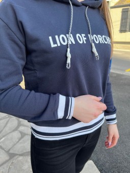 Sweat capuche marine LP00858 Lion Of Porches