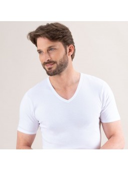 SV 318 T.SHIRT en V pur coton Eminence EMINENCE