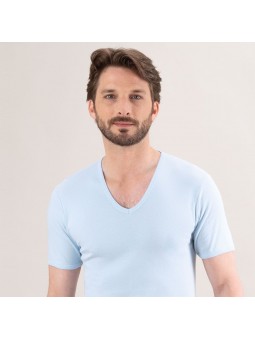 SV 318 T.SHIRT en V pur coton Eminence EMINENCE