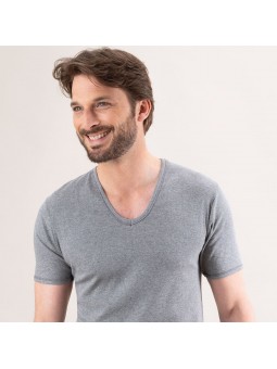 SV 318 T.SHIRT en V pur coton Eminence EMINENCE