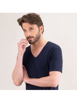 SV 318 T.SHIRT en V pur coton Eminence EMINENCE