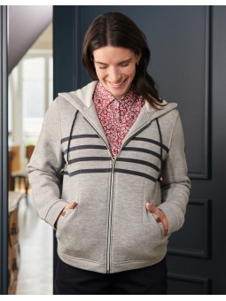 GILET SWEAT CAPUCHE D2288 Christine Laure Christine Laure