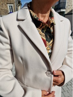 Manteau classique col tailleur ALANGE Tinta Style