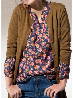 Blouse petit col officier imprimé B5223 PETIT BAIGNEUR