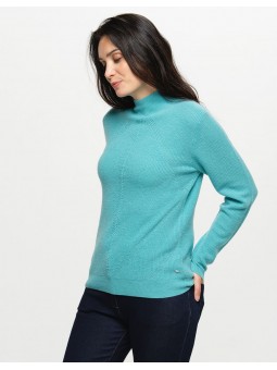 PULL VERT LAINE CACHEMIRE D2320 Christine Laure