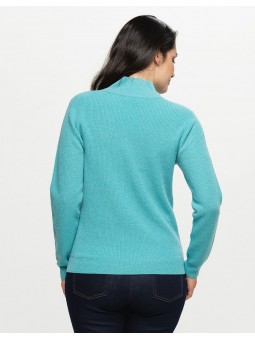PULL VERT LAINE CACHEMIRE D2320 Christine Laure
