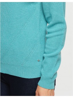PULL VERT LAINE CACHEMIRE D2320 Christine Laure