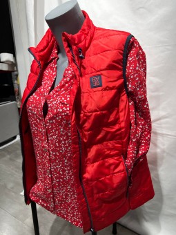 Gilet sans manches matelassé rouge 113870 Rabe RABE