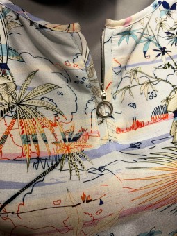 Top imprimé fluide ADARVE Bariloche Tinta Style