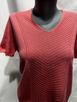 Pull en v uni manches courtes 448 The Style