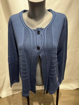 GILET 2 BOUTONS BLEU 478 The Style