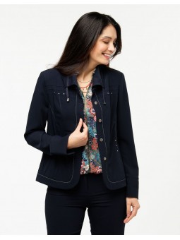 Veste cintrée marine chic D4294 Christine Laure Christine Laure