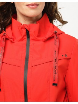 Parka courte rouge D4045 Christine Laure Christine Laure