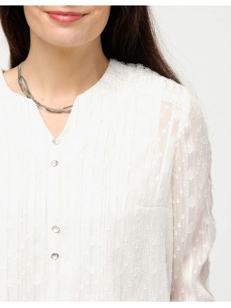 Blouse écrue plumetis D4282 Christine Laure Christine Laure